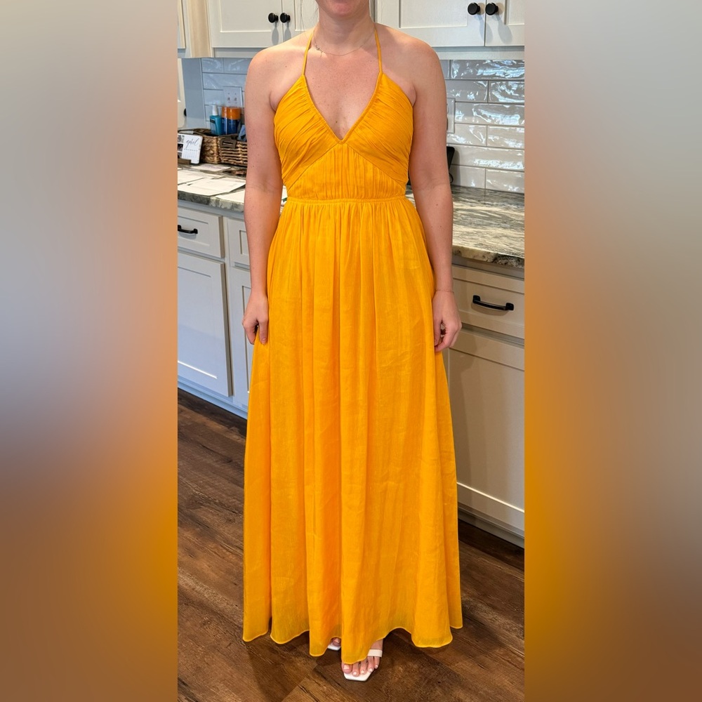 yellow/orange maxi dress